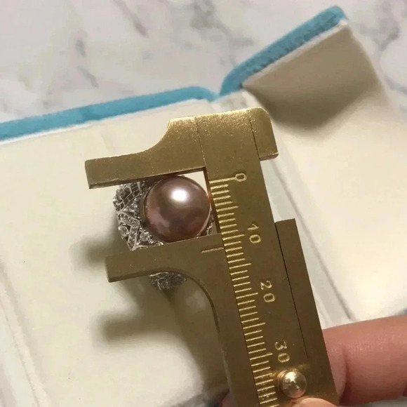 11.5mm Genuine Pearl Lace Craft Ring - Picture 9 of 11